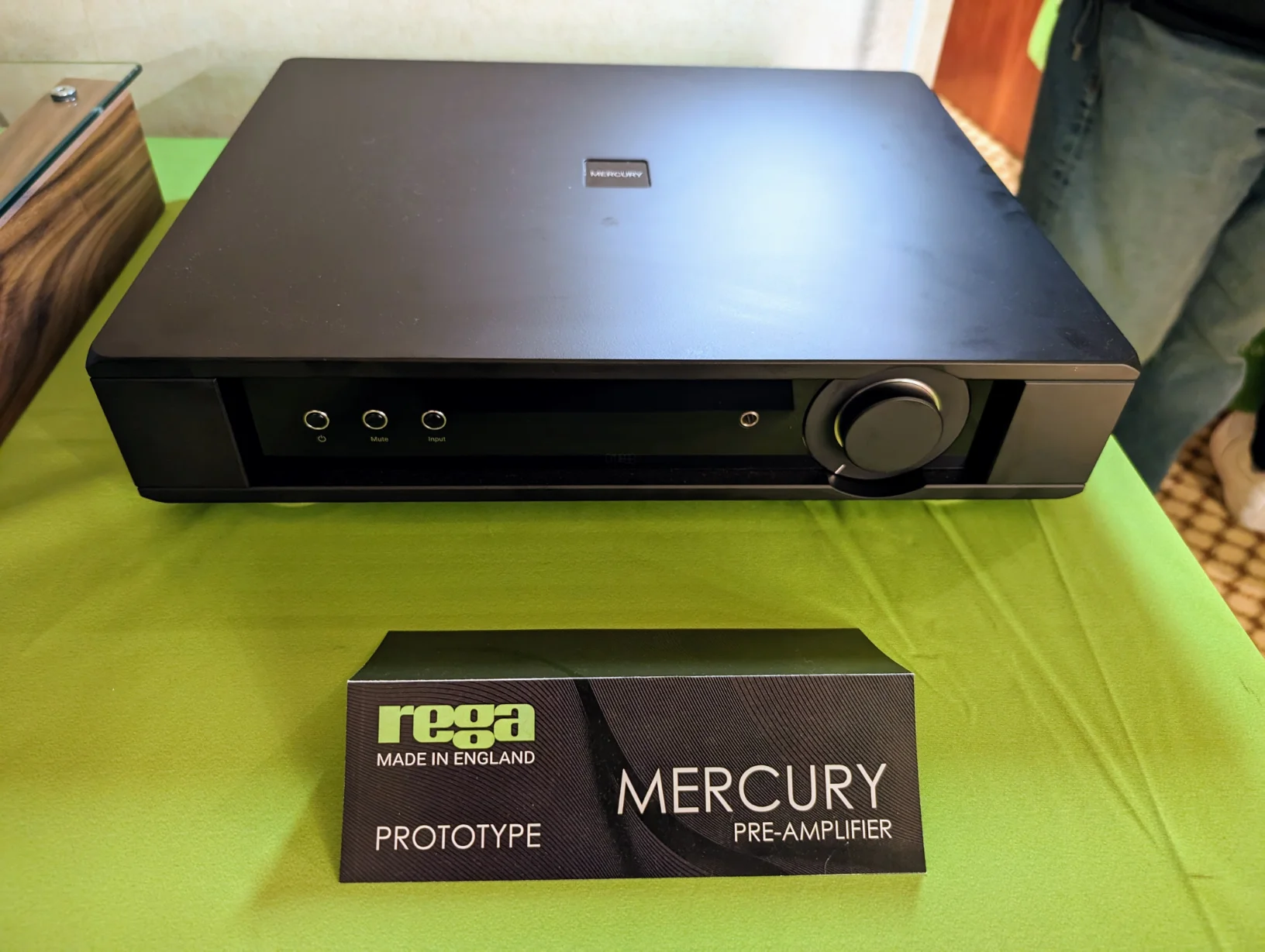 We were treated to a sneak preview of the new Rega Pre/Power. Here is the Mercury pre-amp with integrated DAC. We already have interest in these even though they were static prototypes…
