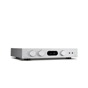 Audiolab A6000 MKII Integrated Amplifier Perspective image in silver