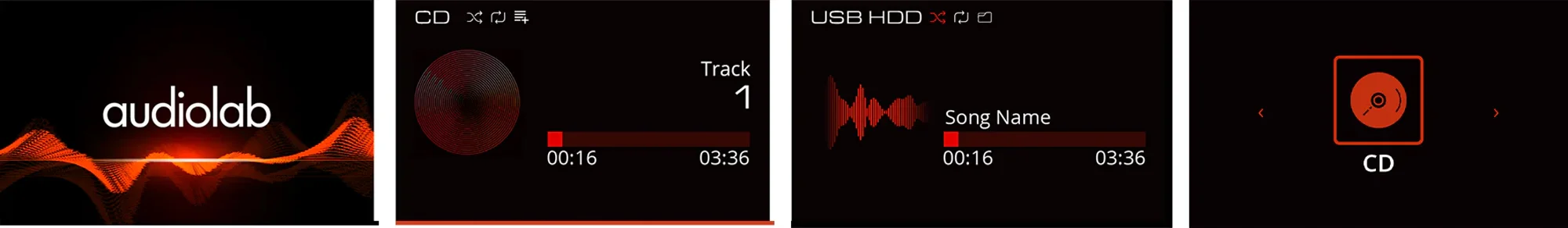 Audiolab 9000CDT Digital file format screens