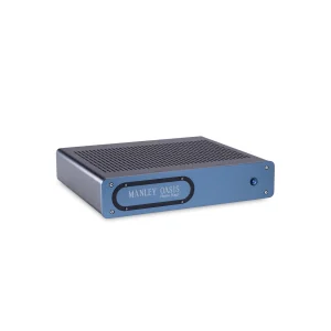 Manley OASIS Phono Stage Perspective view finished in Manley Blue Colour