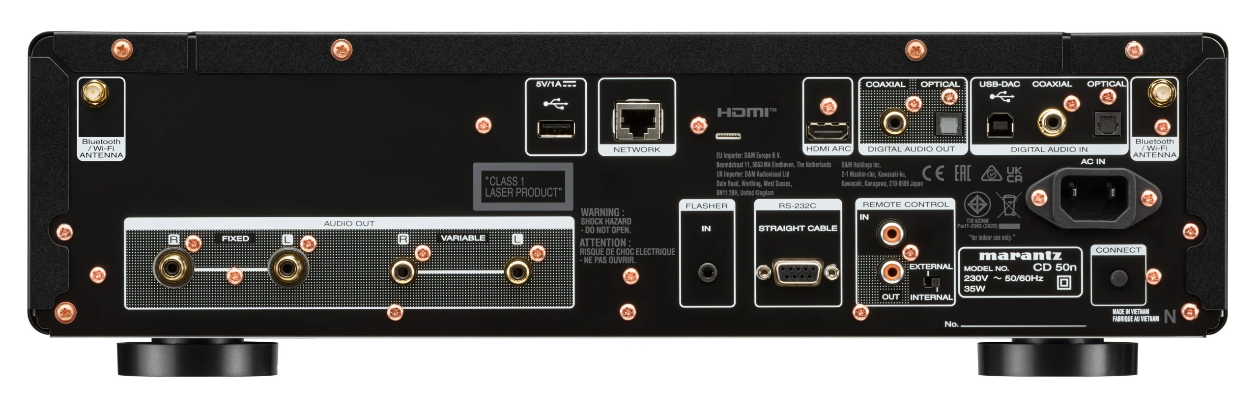 Marantz CD 50n CD Player Rear Panel