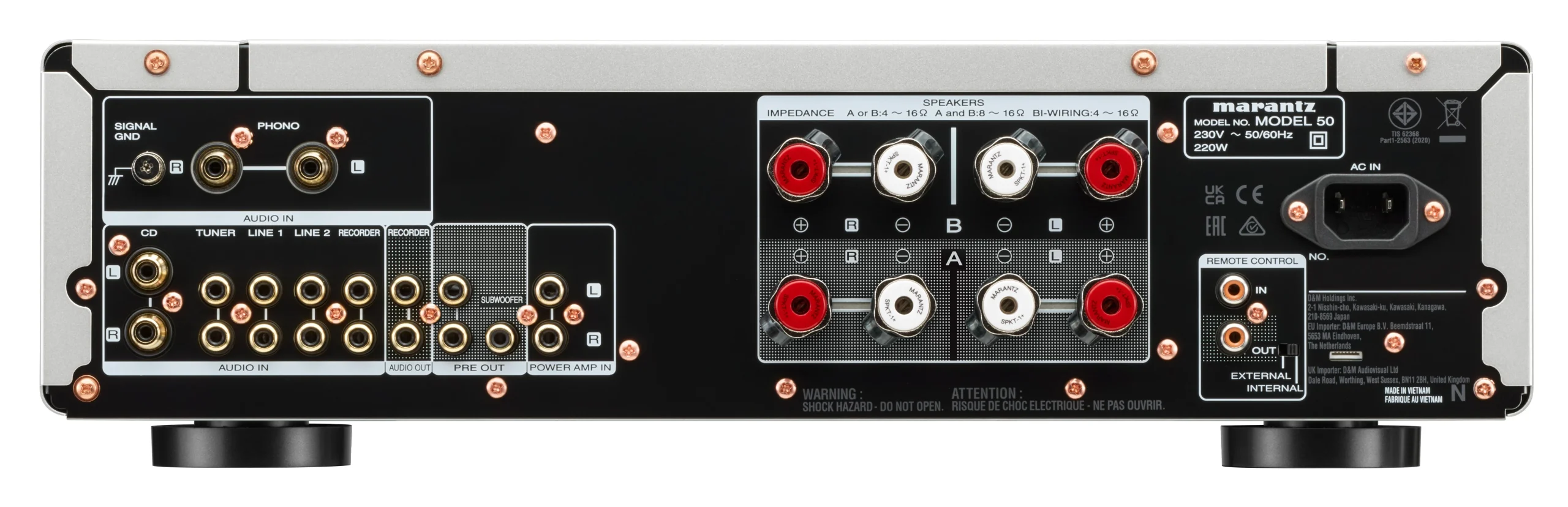 Marantz MODEL 50 Integrated Amplifier Rear Panel