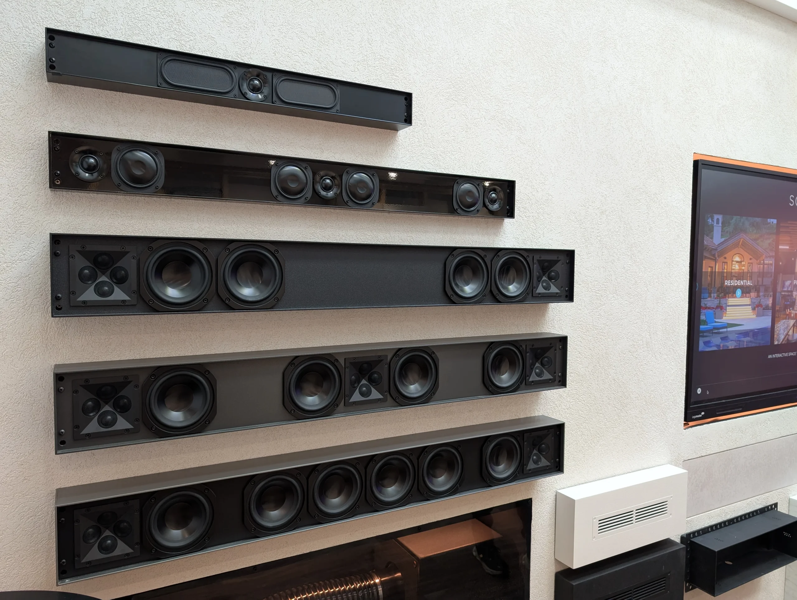 Custom made sound bars, designed to fit your chosen TV