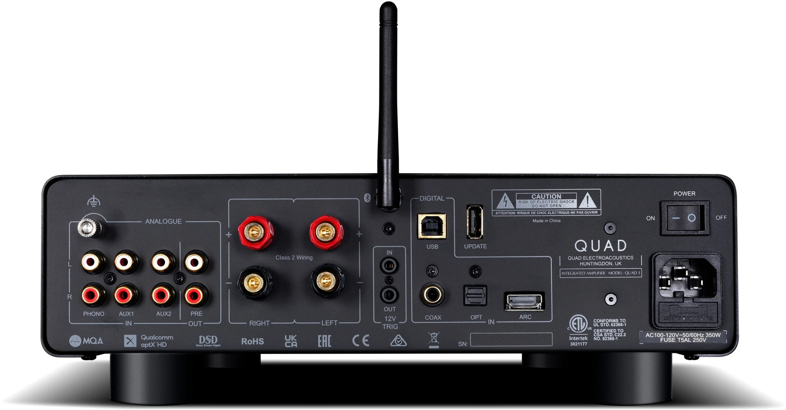 QUAD 3 Integrated Amplifier Rear Panel