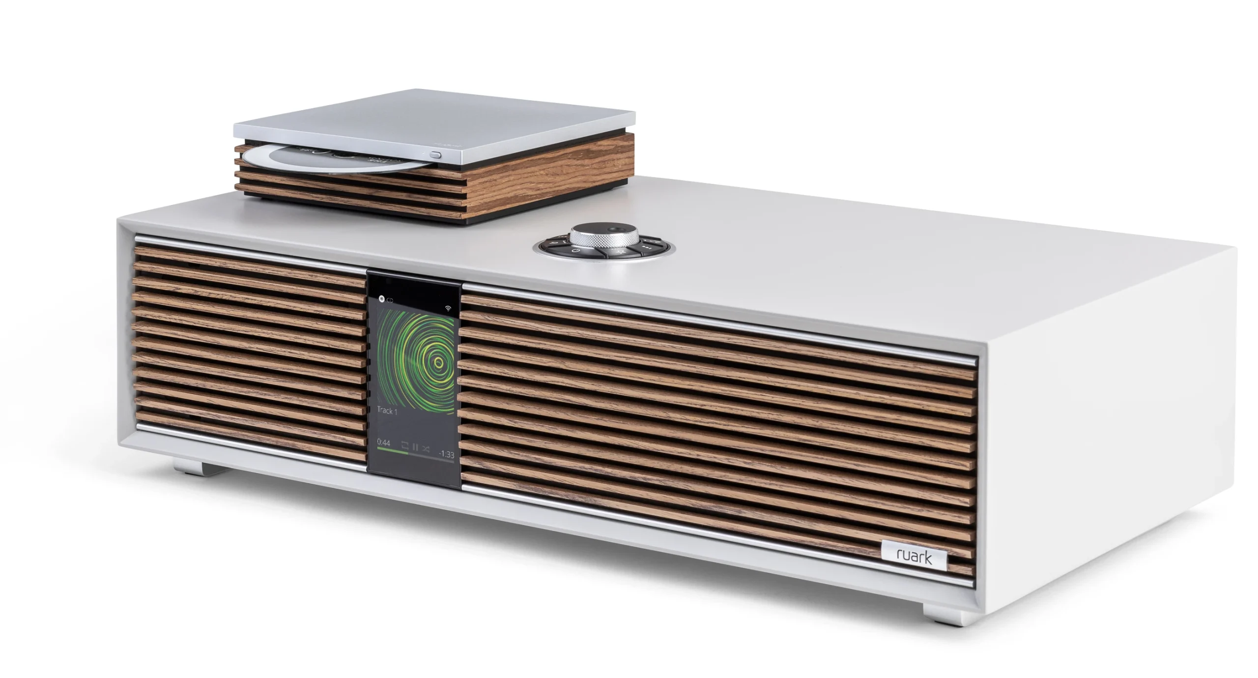 Ruark R410 with R-CD100 on top