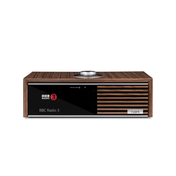 Ruark Fused Walnut veneer cabinet with Walnut slat trim